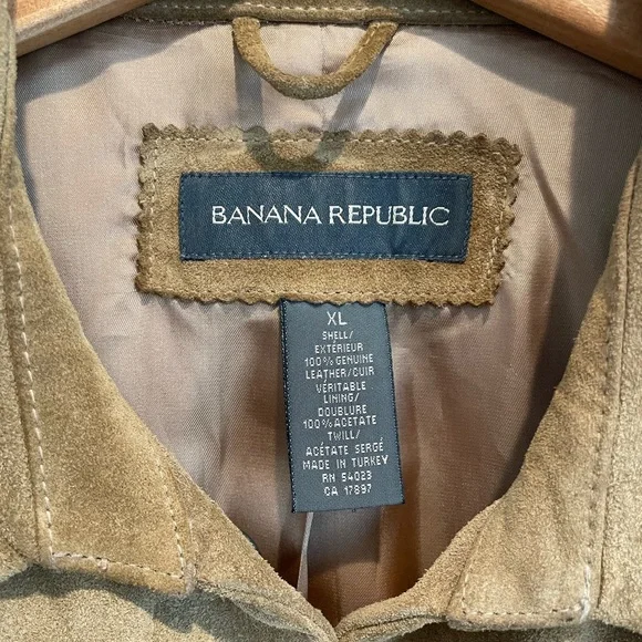 Banana Republic suede Tan Trench Coat - Picture 3 of 8